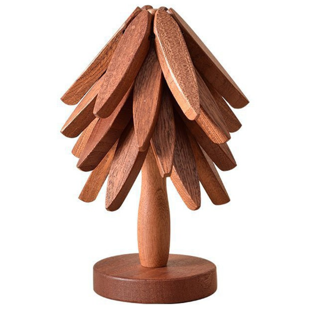 [풀블랭크] 우드 포레스트 원목 트리 냄비받침 4종 택1, 1세트, 다크 4개입 19,400원