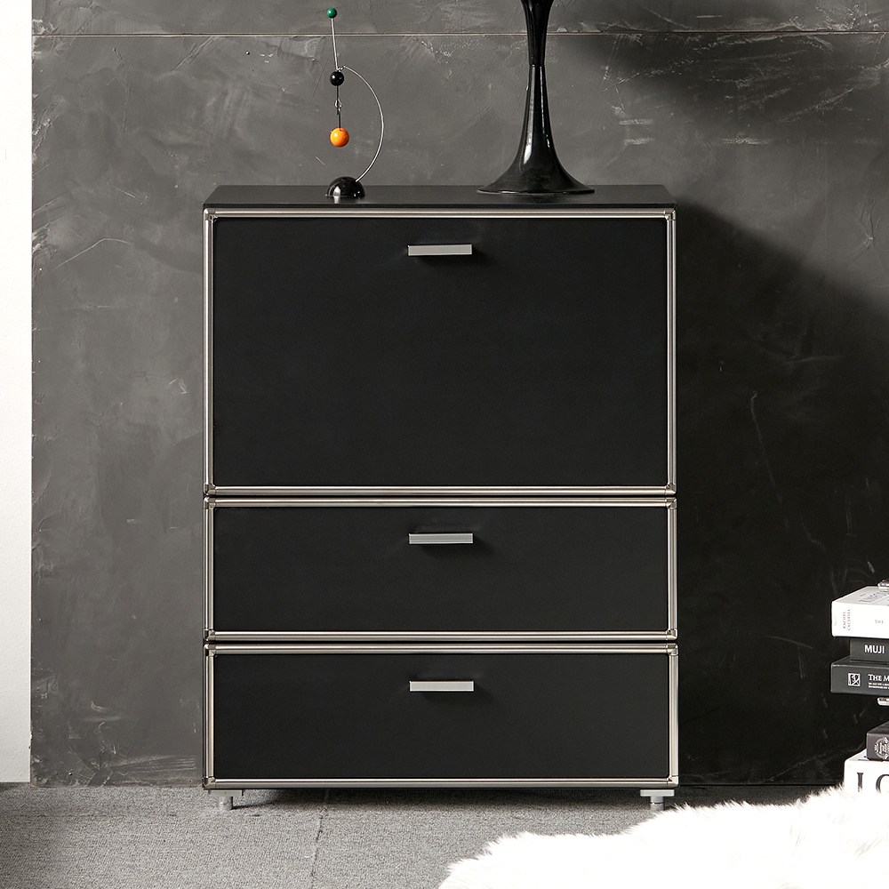 아르엔 미드센추리 플랩도어 400 600 수납장 2단 서랍장 침실 협탁 모듈가구 173,900원