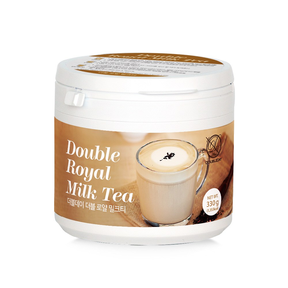 [더블데이] 더블 로얄 밀크티 파우더 홈카페 330G / 홍차 라떼 프라페 음료 베이스 믹스 7,500원