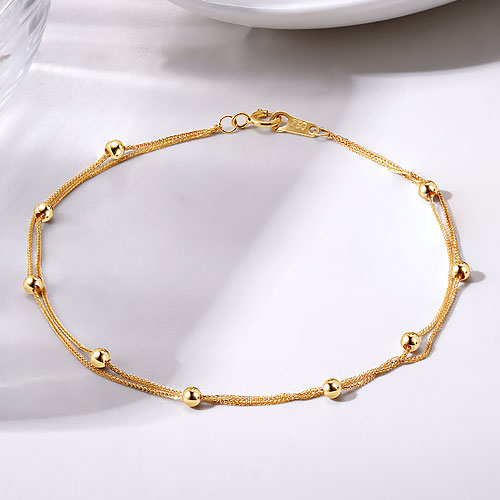 골드앤 18K 디스토트 두줄 팔찌 고급 데일리 레이어드 볼드 금 팔찌 선물추천 255,500원