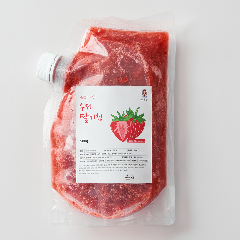 동화속딸기 국산 자일로스 수제 프리미엄 딸기청, 1개, 1개입, 500g 11,900원