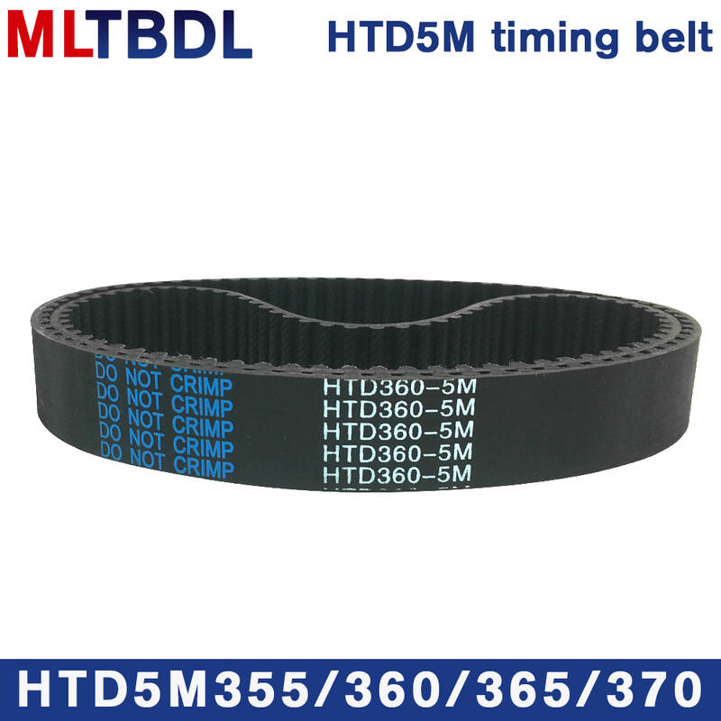 타이밍 벨트 HTD 5M 355/360/365/370mm 길이 10/15/20/25mm 너비 5mm 피치 고무 풀리 톱니 71 72 73 74 동기식, 365mm, 5개 25,400원