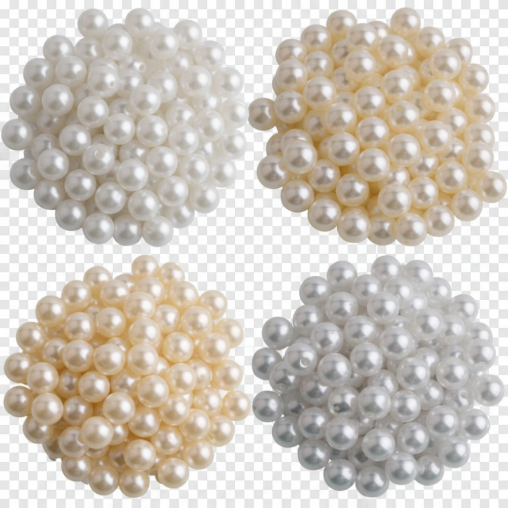 구멍없는 화이트 진주 비즈 슬라임 레진 네일 아트 공예 재료, 4번 프리미엄 베이지, 1개 1,400원