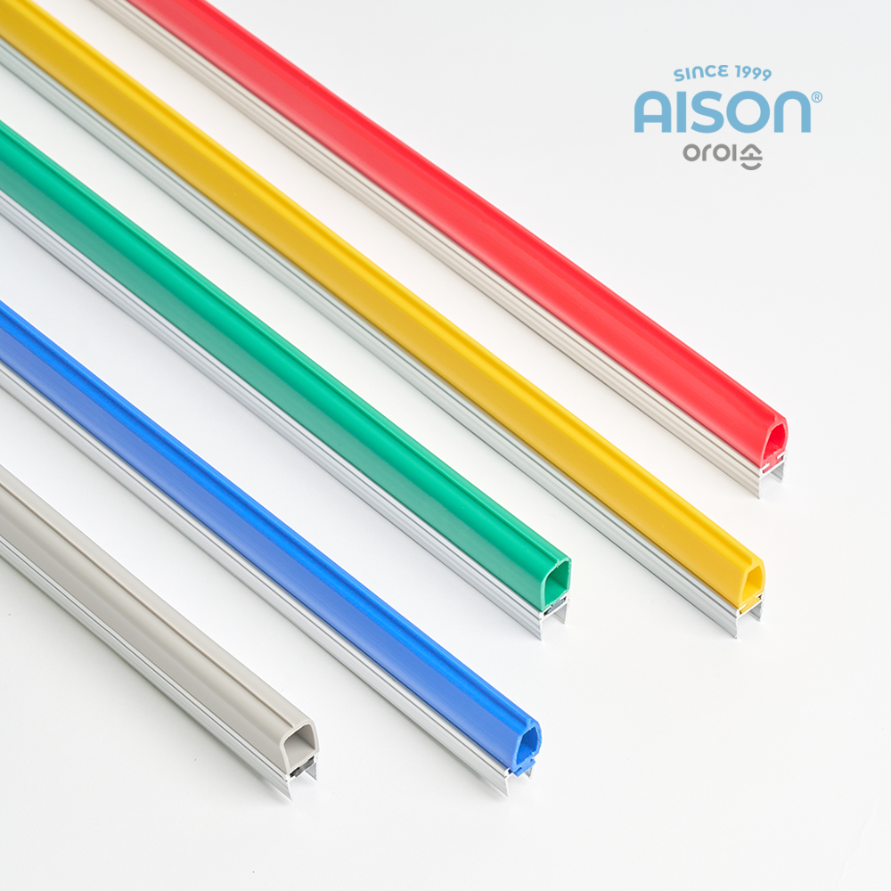 [아이손] 강화도어 유리문 손끼임방지 보호대, A-001 (고무 28mm), 노랑, 1개 9,900원