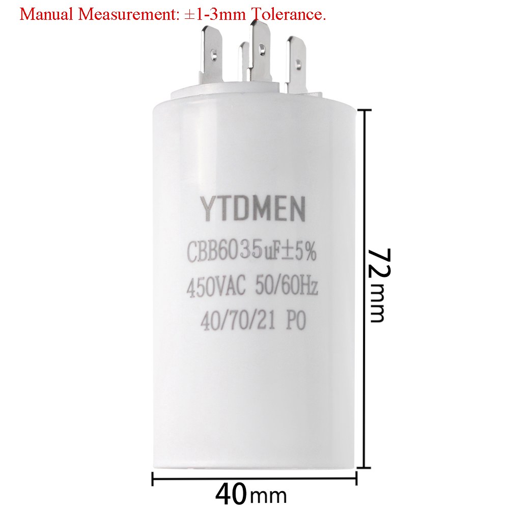 AC 450V CBB60 인서트 실행 듀얼 공기 교체 워터 펌프 압축기 모터 4UF-60UF 커패시터 용 4핀 시동 13,300원