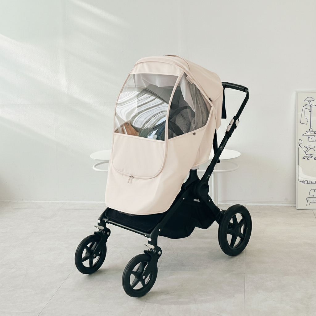 맘노코 3in1 유모차 방풍커버 트라이크, 1개, 아이보리 무지 57,500원