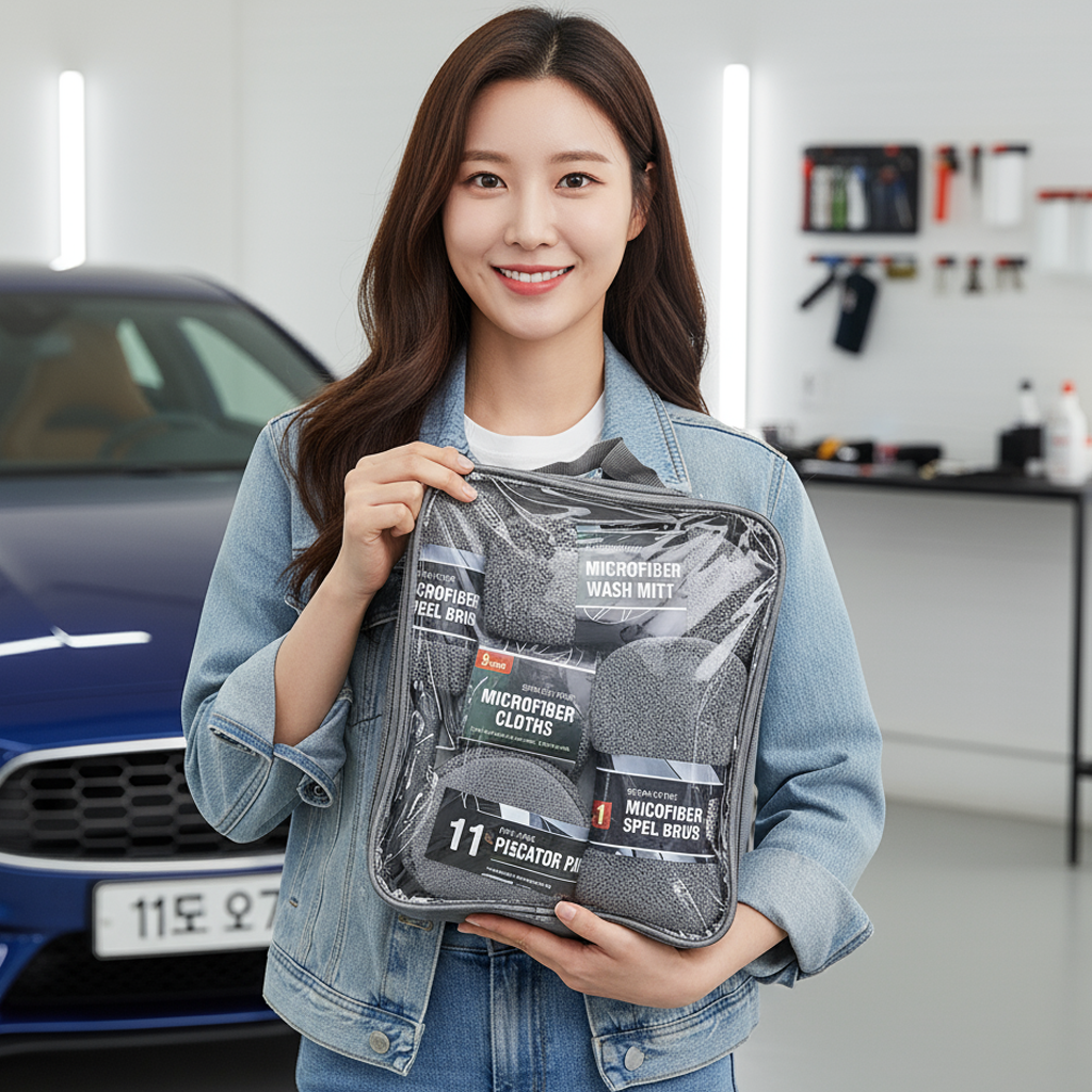 [재고 정리 세일]자동차 미용 청소세트 , 가정용 세차 핸드글로브, 수건, 닦는 수납, 왁스 바르는 스폰지, 휠훅 브러시 자동차 셀프세차 품세트 새차선물, 1세트 22,100원