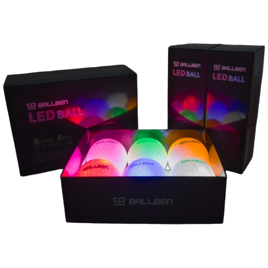 볼벤 야간골프 LED 골프공 6개 세트 레인보우 단색 택1, 레인보우6개세트 24,400원