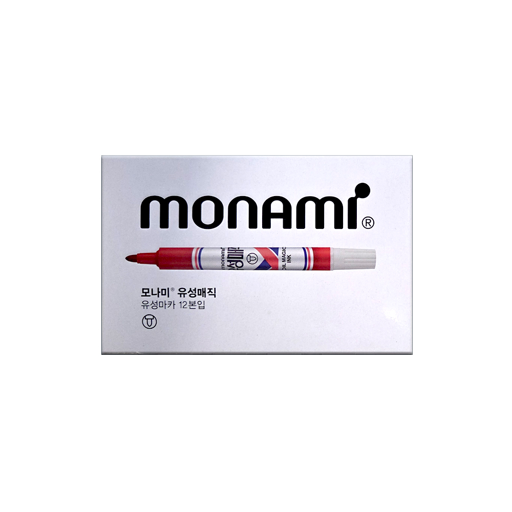 모나미 둥근닙 유성매직, 적색 9,310원