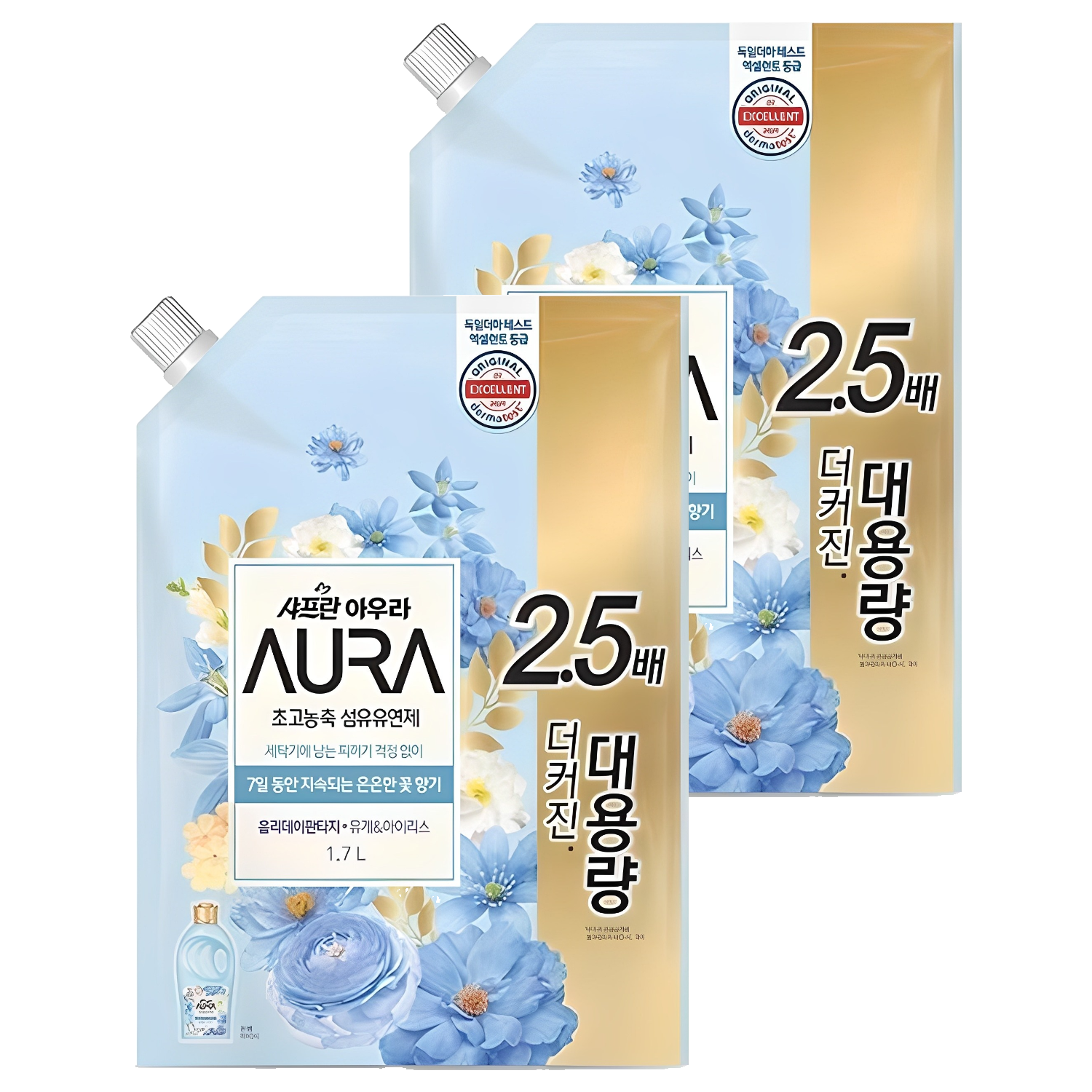 아우라 초고농축 섬유유연제 홀리데이판타지 리필 10,500원