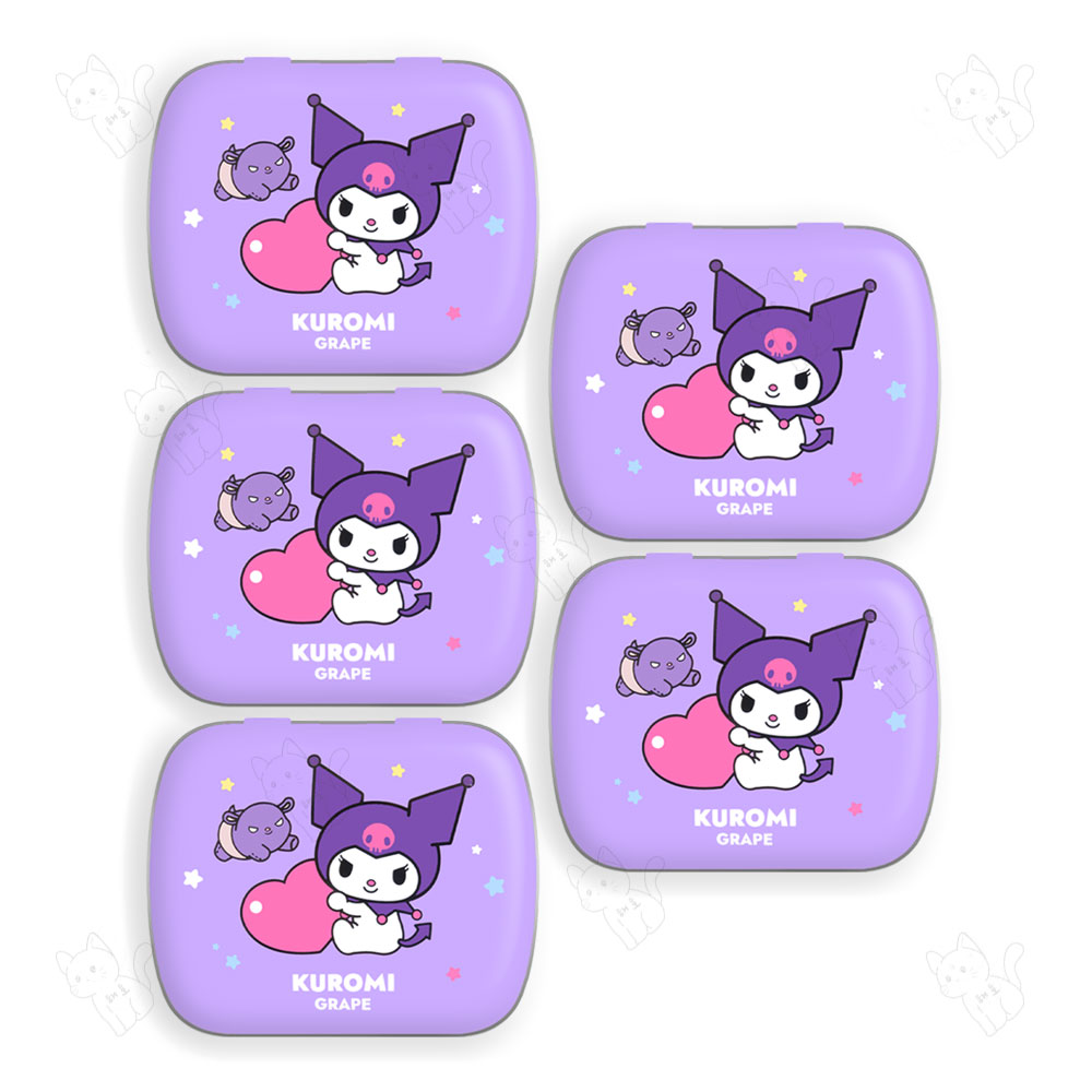 산리오 캔디 쿠로미 포도향 /무설탕캔디 틴케이스 12,500원