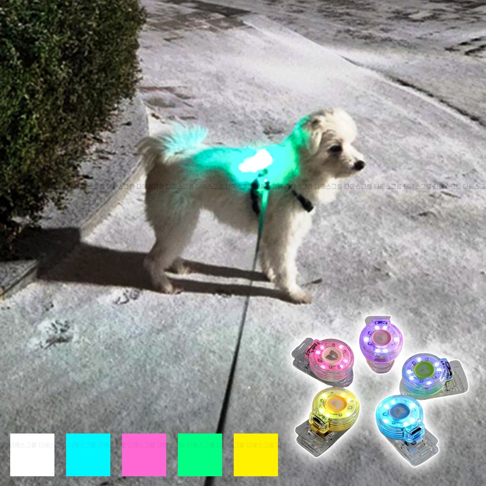 나이트가디언 P미니 반려견 야간 산책 LED 목걸이 클립형 USB 충전식 펜던 방수 후레쉬 21,000원