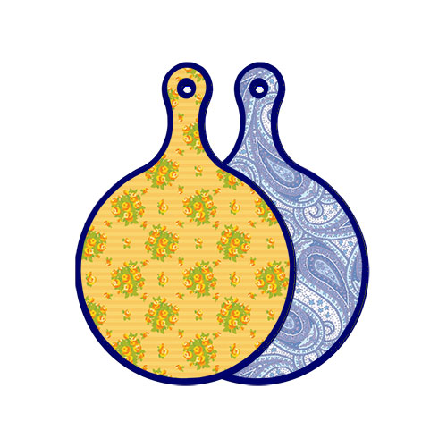 로엠디자인 블루에디션 양면 원형 서빙도마 보드 오렌지넝쿨로즈 4,500원