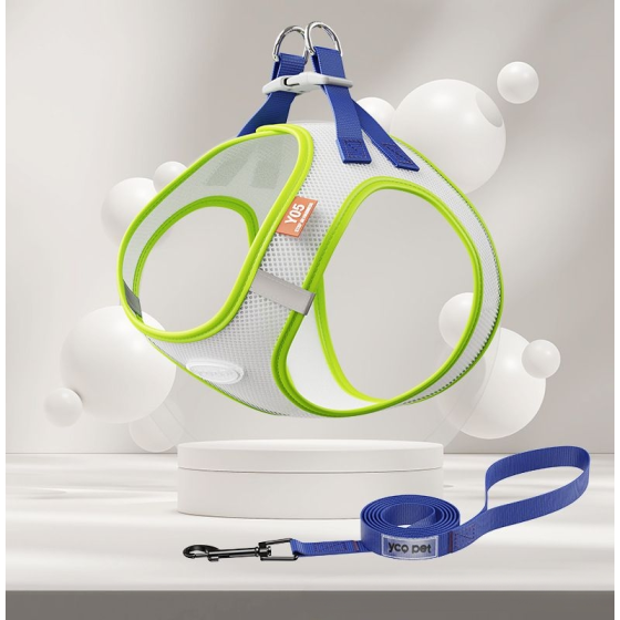 펫올웨이즈 강아지 하네스 리드줄 세트, 그린 10,500원