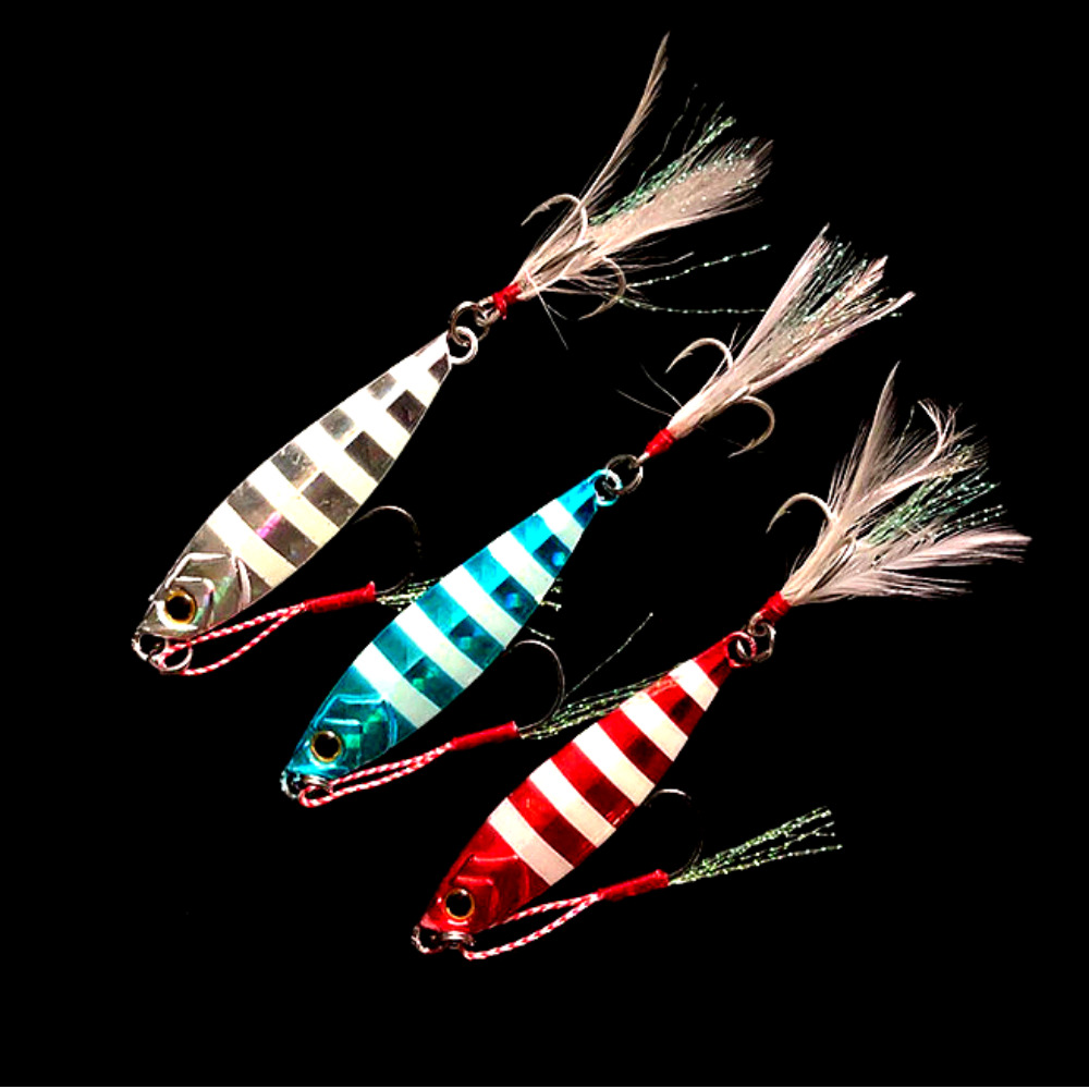 통통 야광 줄무늬 메탈 지그 루어 3종류 SLS, 1개, BLS, 60g 3,200원