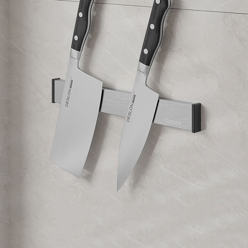 304 스텐 마그네틱 자석 칼 걸이 거치대 주방 싱크대 블럭, 1개, 실버 30cm 11,500원