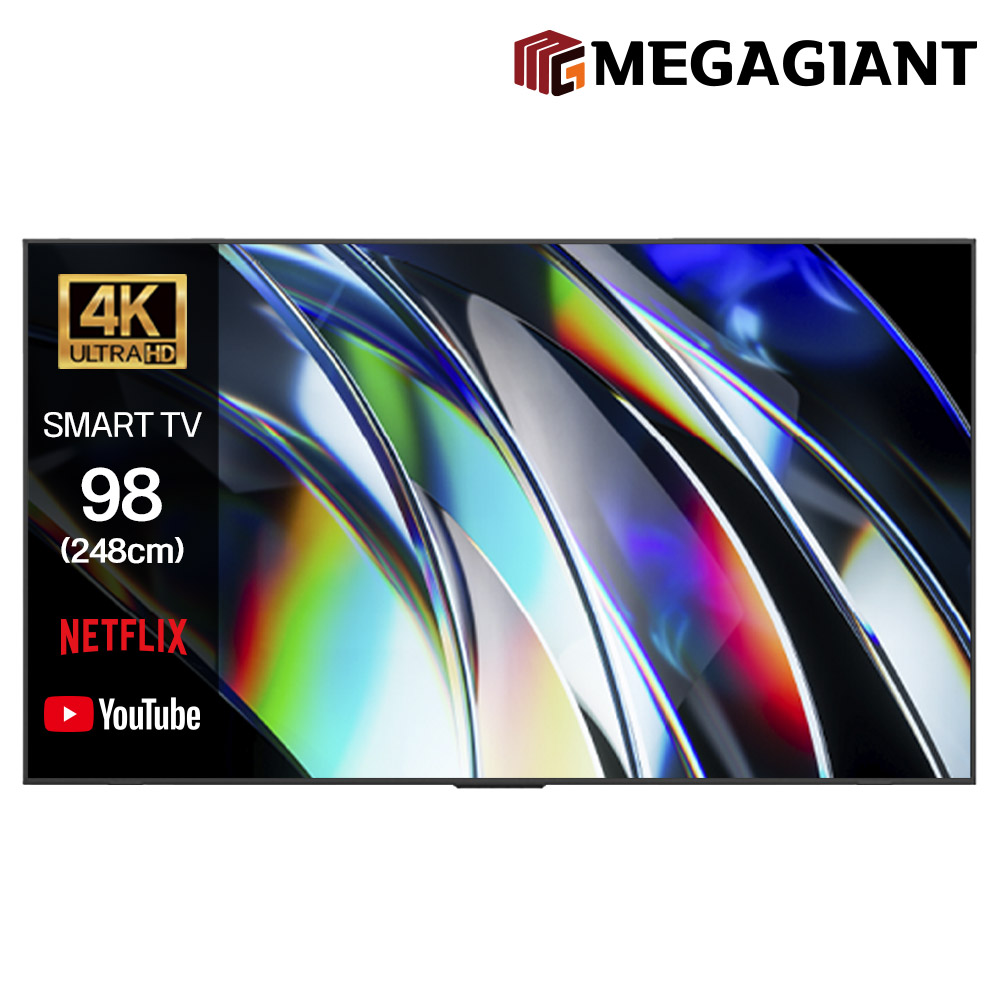 메가TV 248cm(98인치) 스마트TV 울트라HD 중소기업 티비 대형 NDT9800 3,887,500원
