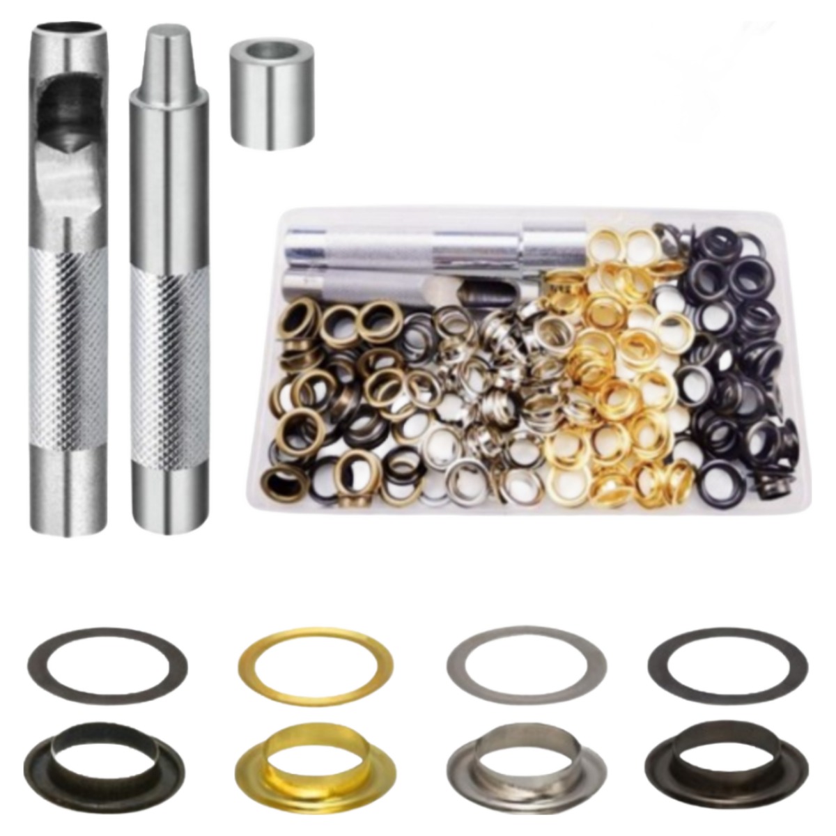 다용도 아일렛 하도메 12mm 혼합100+공구세트, 1개, 현재가 18,900원