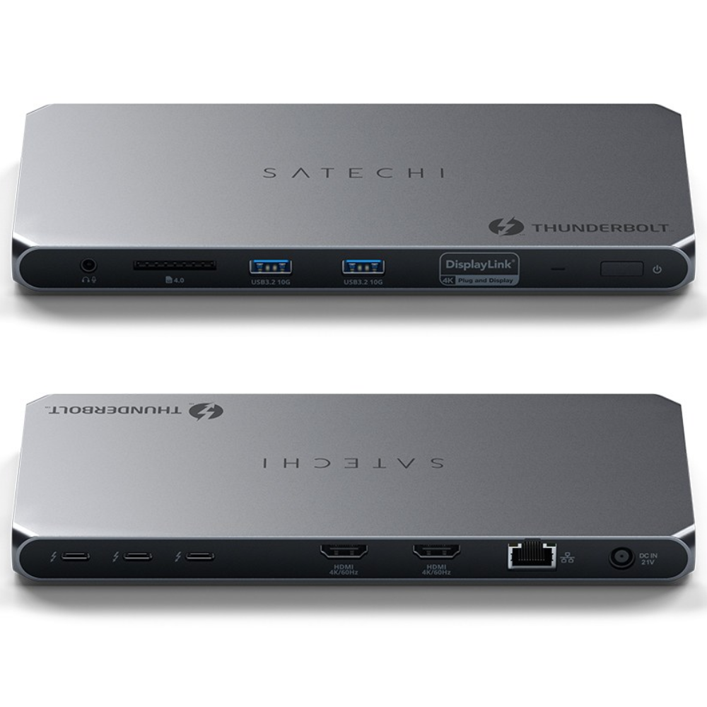 사테치 썬더볼트4 11in1 디스플레이 링크 도킹 스테이션 4K 디스플레이 허브 확장, 스페이스 그레이, 1개 379,000원