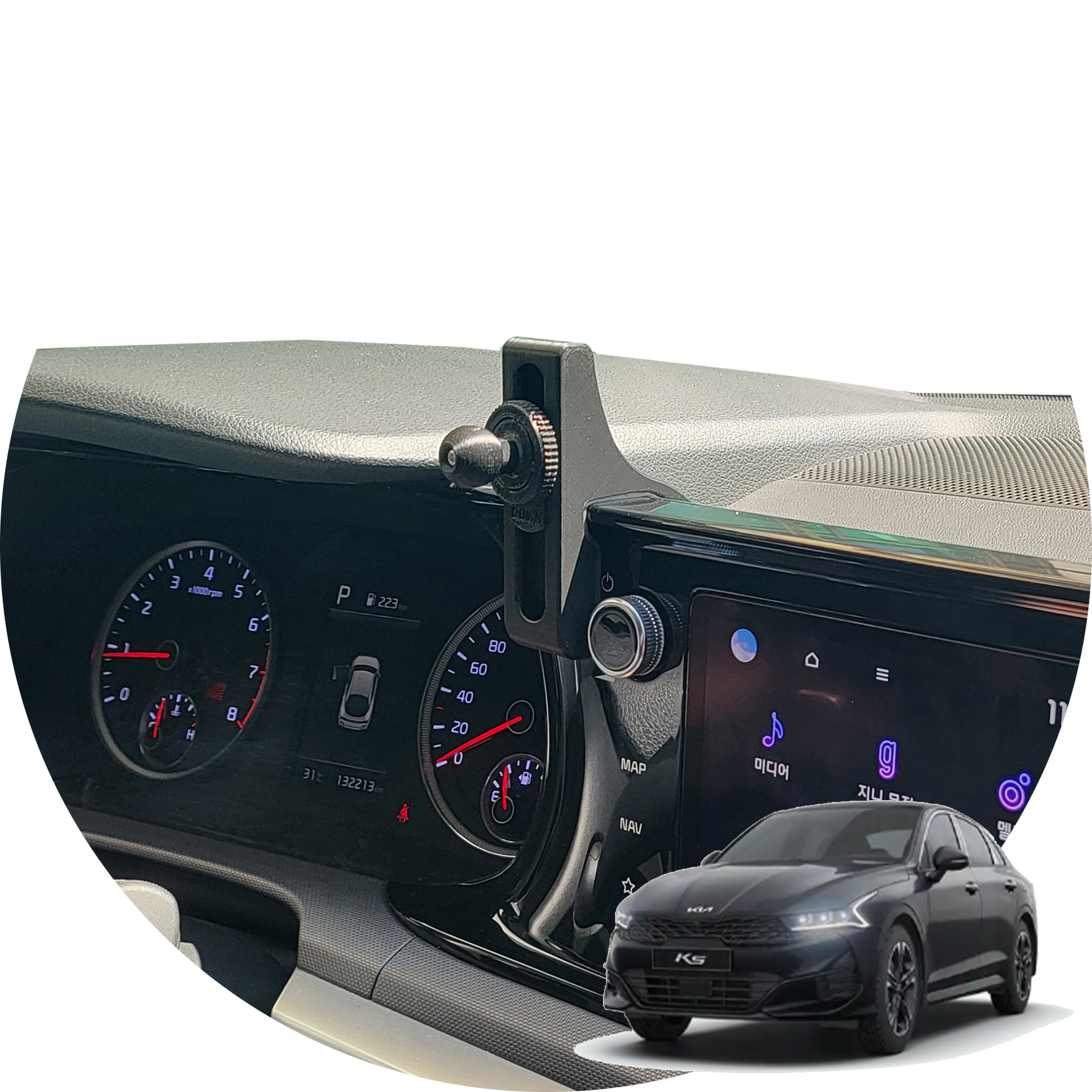 K5 DL3(2020년형~2023년형) 전용 거치대용 마운트(단품), 검정, 1개 28,430원