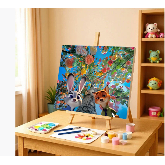 페인팅 주토피아 닉엔 주디 DIY 명화그리기 유화 캔버스 장미축제 닉앤주디, 1개, 장미축제 20,900원