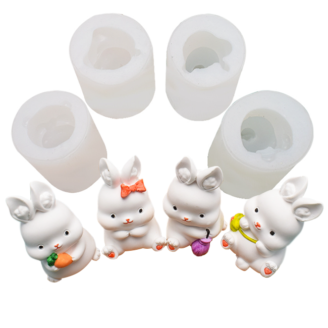 [드그라쎄] 3d 앉은 토끼 실리콘몰드 4종, 가방 토끼 6,100원