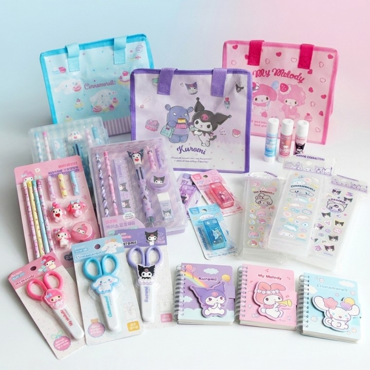 타포린백 산리오 문구 학용품 선물 세트 [7종 시나모롤 쿠로미 마이멜로디 입학 졸업 새학기 신학기 굿즈] 35,000원