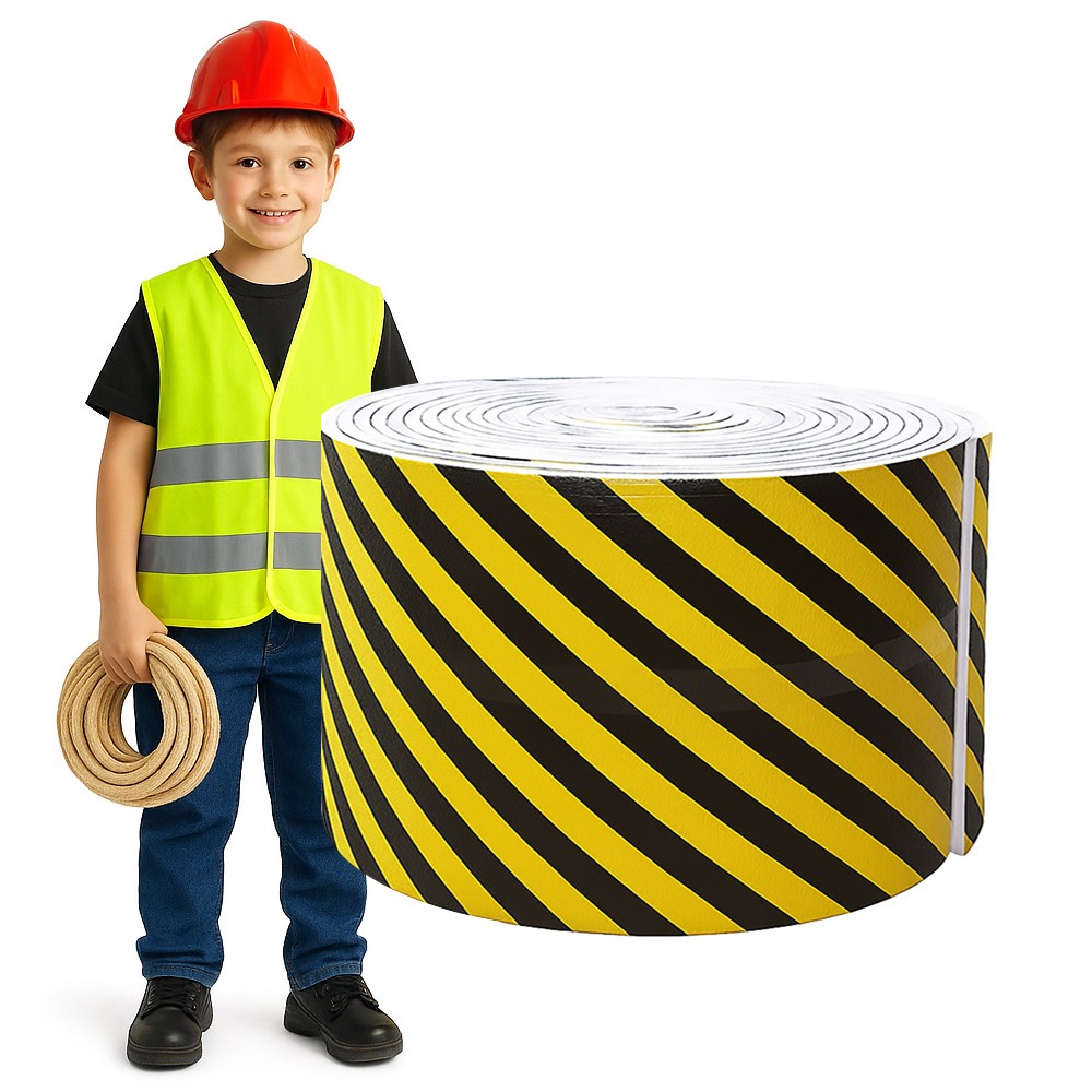 안전쿠션바 접착식 모서리보호대 폭50cm 총길이 1m단위 접착식 두께 12mm 안전가드 보호쿠션 코너보호대 주차장 벽보호대, 1개, 옐로우 18,900원