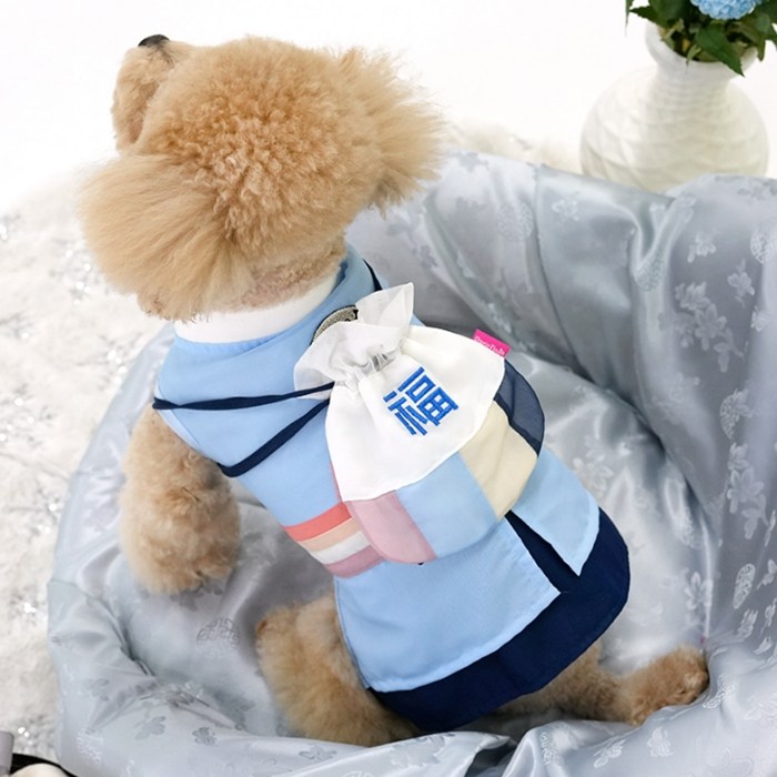 패리스독 세뱃돈 주머니백 블루/강아지가방, 1개 7,200원