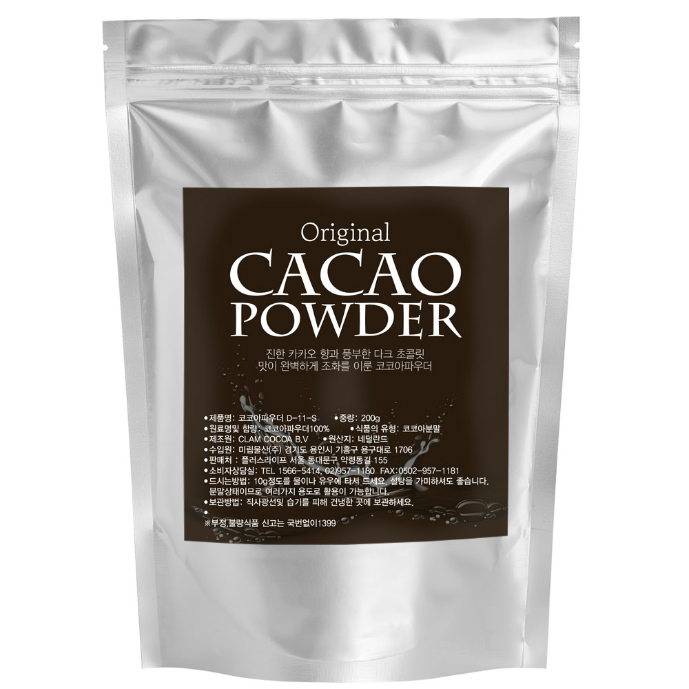 산들약초 무설탕 카카오파우더 네덜란드산 코코아가루, 1개, 1개입, 200g 10,000원