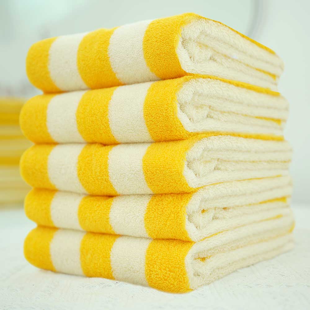 코튼하모니 선염 디자인 패턴 호텔수건 200g 40수 코마사, 로얄 스트라이프 허니옐로우, 5개 29,900원