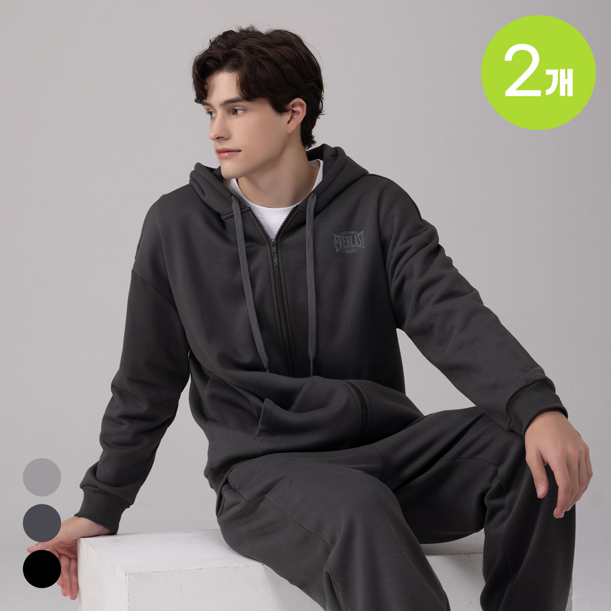 에버라스트 1+1 남자 기모 후드집업 스웨트 자켓 74,800원