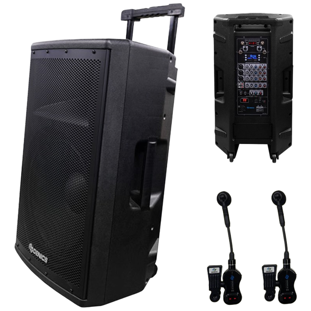 데닉스 DY-1506 국산 이동식 휴대용 500W 앰프 스피커 시스템 버스킹 매장 행사 강의용, DYSM 950,000원