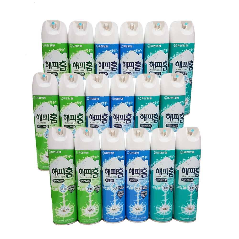 해피홈킬라 수성 500ml 무향 6개 + 아카시아향 6개 +피톤치드향 6개 64,900원