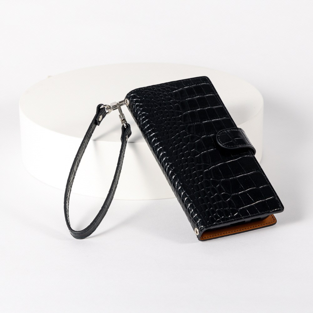 BonAtti ZENITH 갤럭시 S25 플러스 울트라 지갑형 핸드폰케이스 천연소가죽 악어+손목스트랩 55,700원