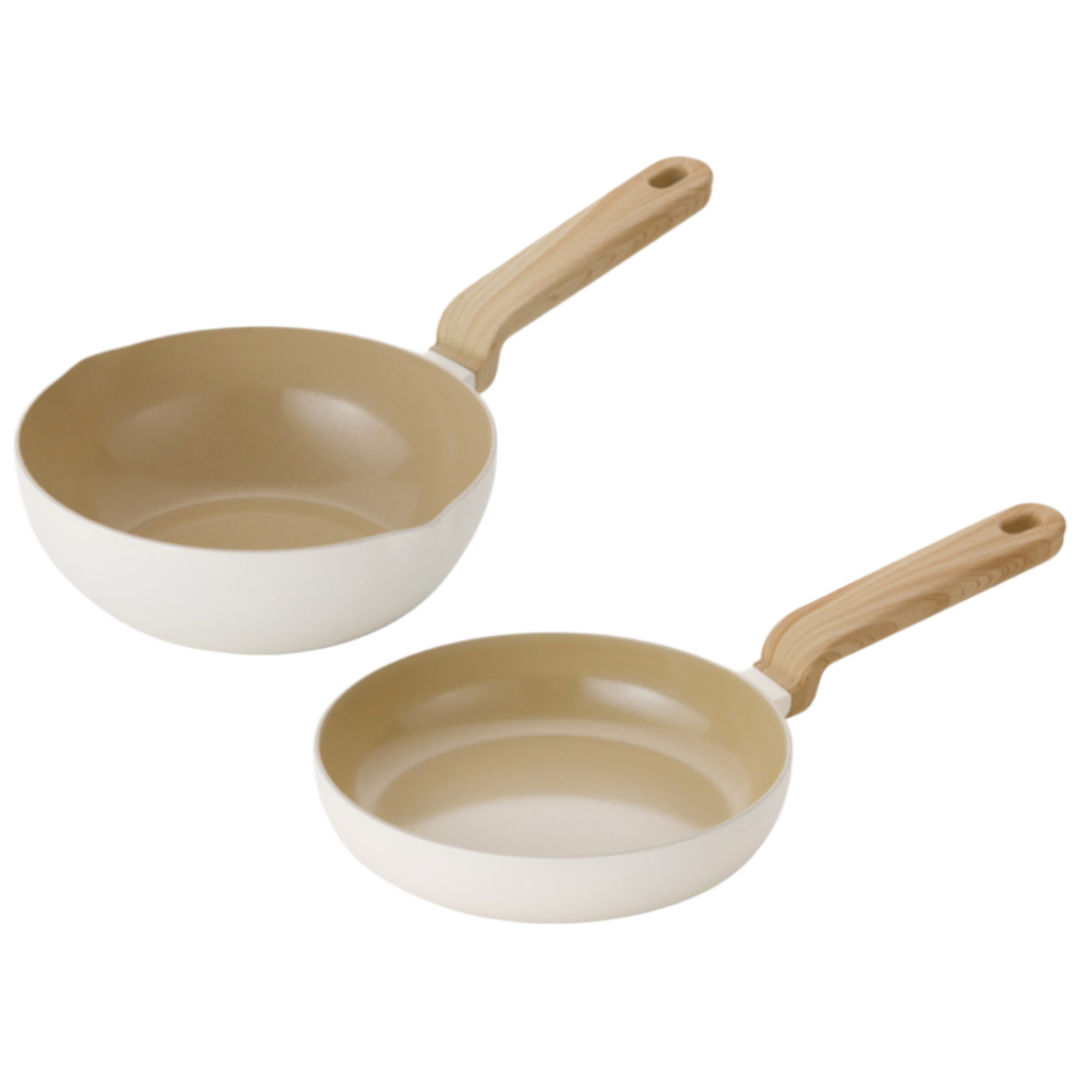 [코팅력좋은] 인덕션 가스렌지 호환 논스틱 세라믹 후라이팬 궁중팬 계란말이팬 세트, 1세트, 후라이팬20cm+궁중팬20cm, 베이지 31,900원