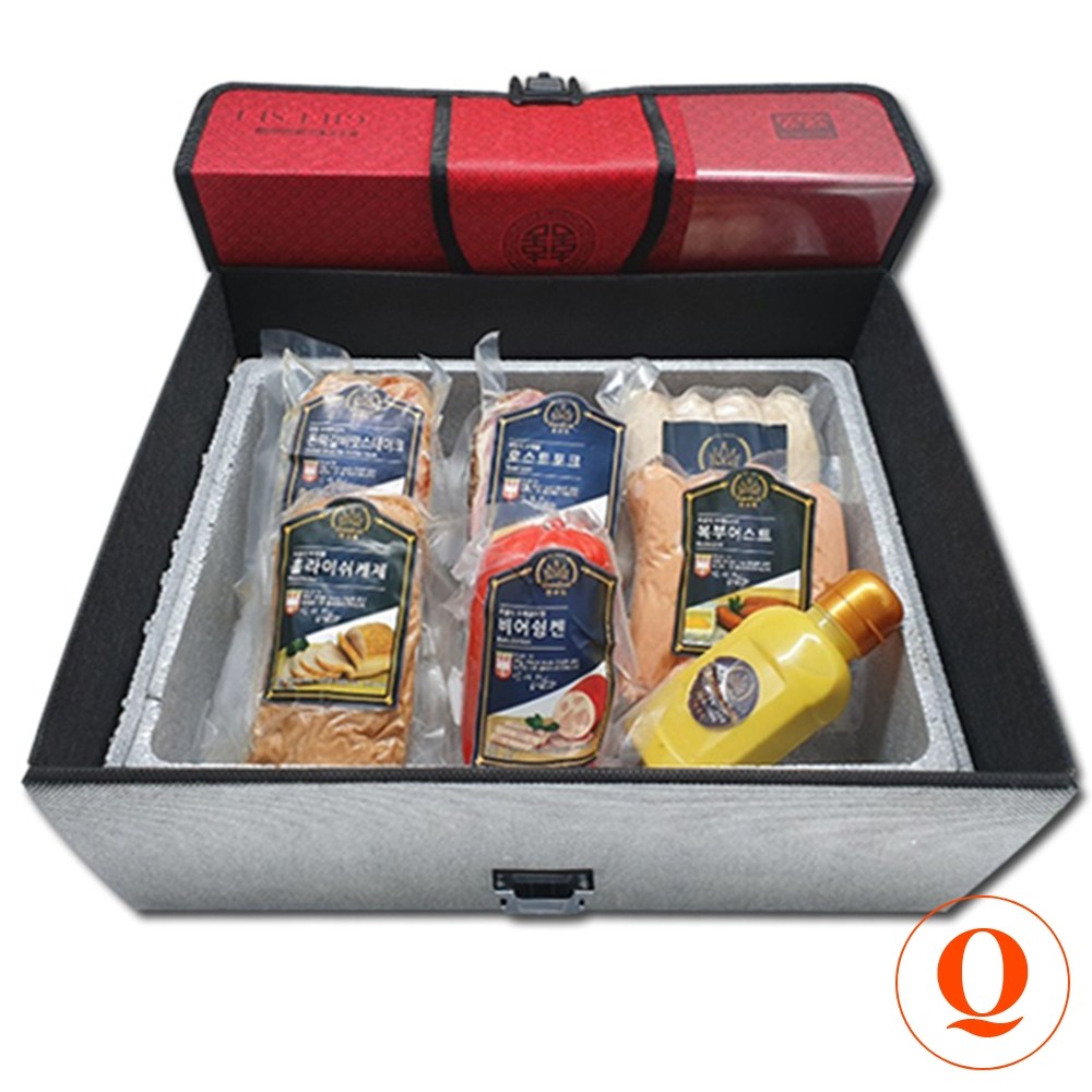 퀸주트 모듬 선물세트 7종 (고급 패키지) - 수제햄 명절선물세트 수제소세지 독일소세지 바베큐, 1개 69,900원