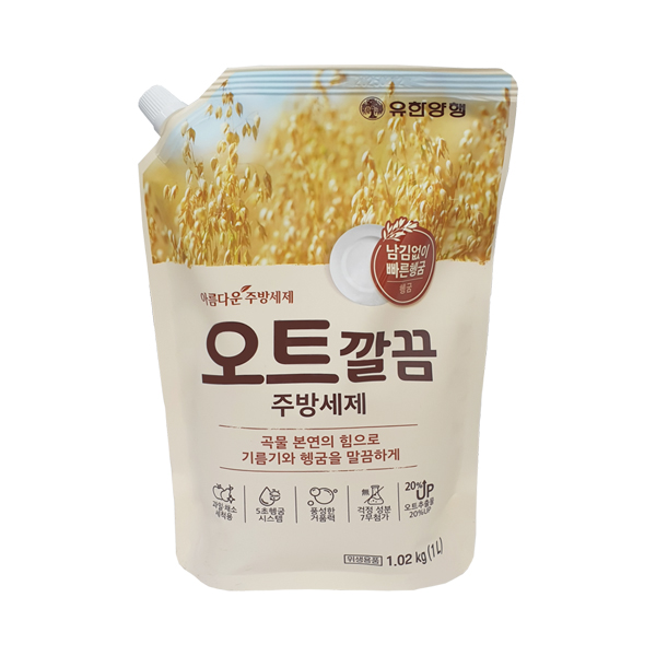 아름다운 주방세제 오트 깔끔 설거지 리필 1L 4,300원