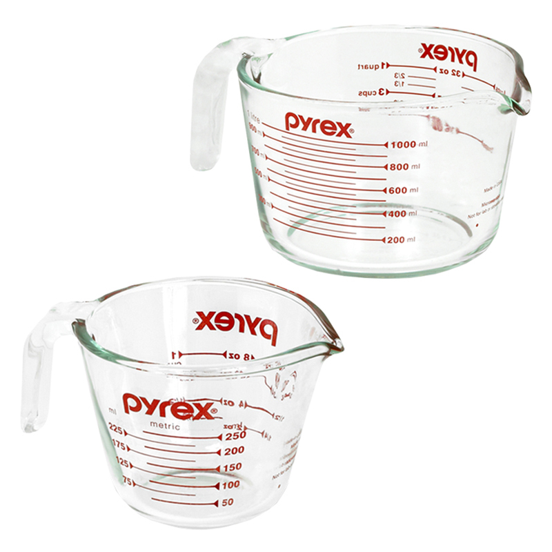 파이렉스 내열유리 오리지날 계량컵 250ml + 1L 세트 16,210원