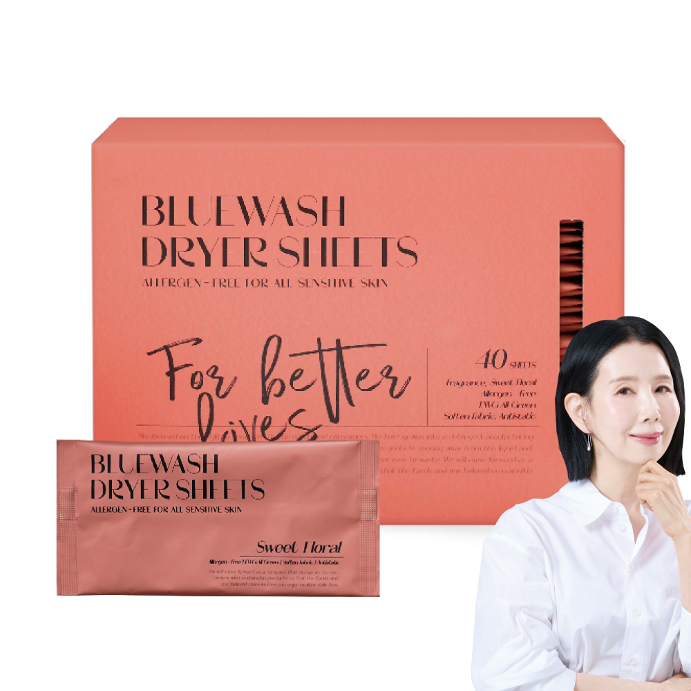 블루워시 비건 임산부 신생아 유아 건조기시트 [스위트 플로럴향], 1개, 40개입 17,900원