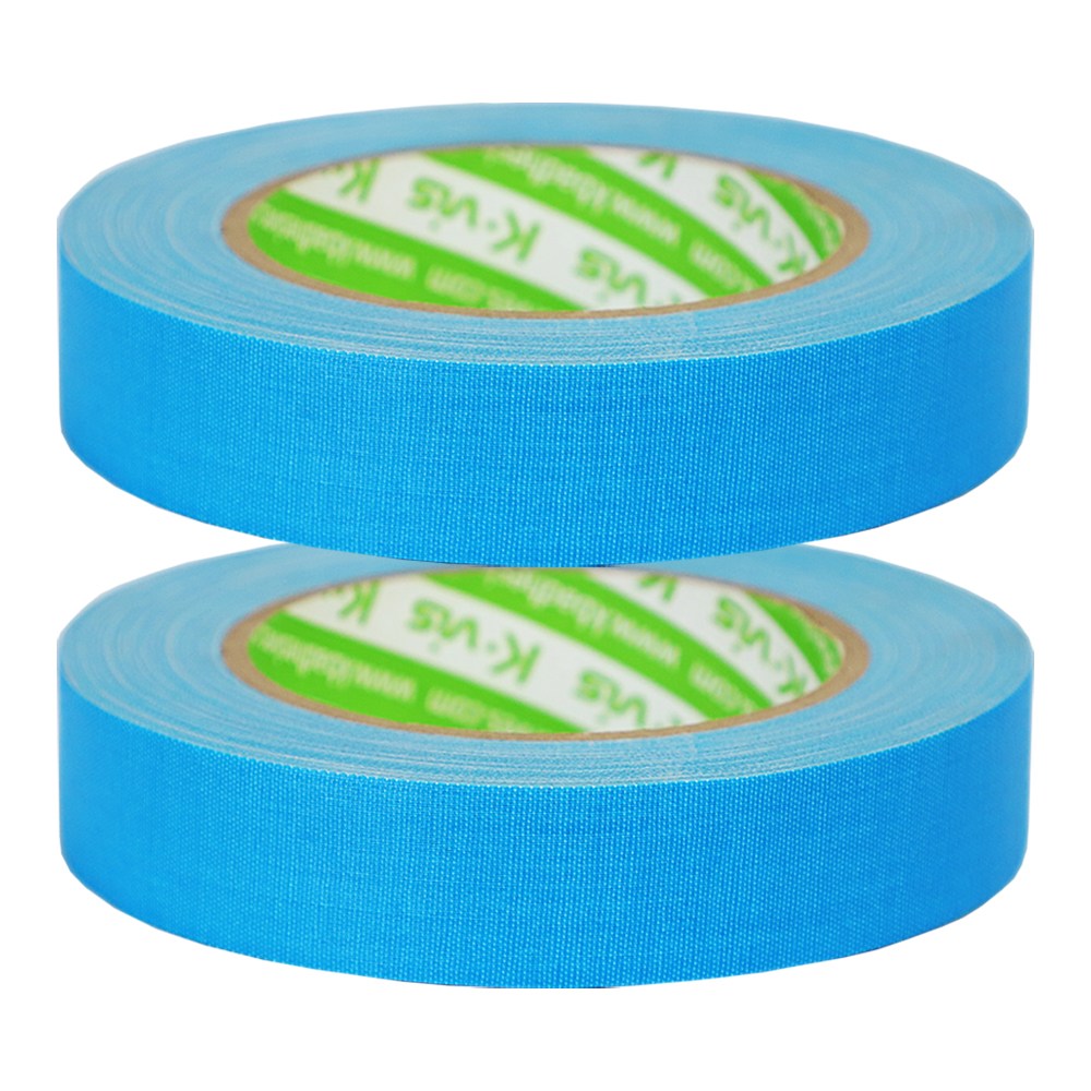 kvis 게퍼 개퍼 테이프 gaffer tape 형광파랑 25mm x 25M, 2개 17,900원