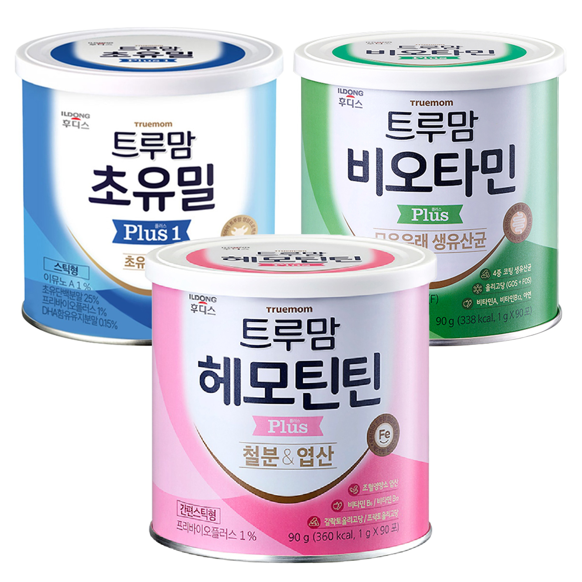 일동후디스 트루맘 초유밀 플러스 1단계 1g 90p + 헤모틴틴 플러스 1g 90p + 비오타민 플러스 모유유래유산균 1g 90p 33,000원