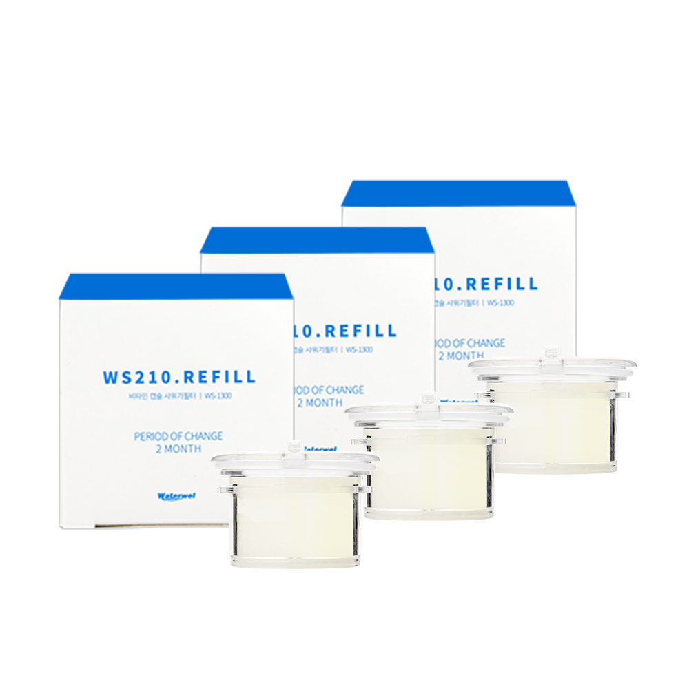 워터웰 비타민캡슐샤워기 전용 비타민 캡슐 필터 3개입 일랑향 피치향 퓨어향, 3개, 퓨어(무향) 26,700원