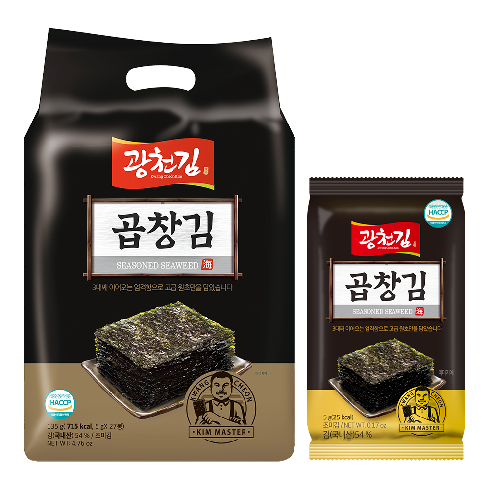 광천김 곱창도시락김, 5g, 27개, 현재가 12,760원