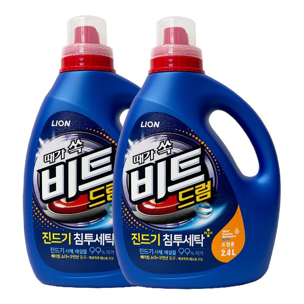비트 제로 진드기 침투세탁 액체세제 드럼용 용기 2.4L x2, 2.4L, 2개 21,500원