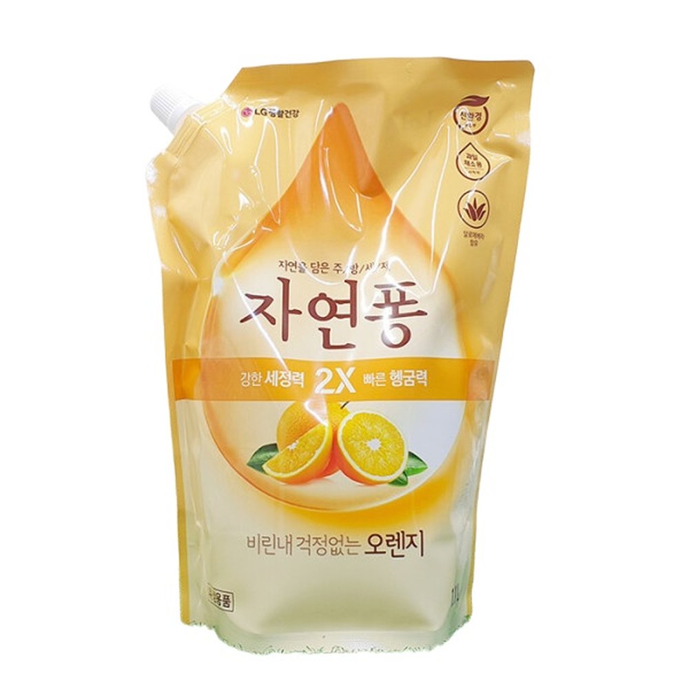 자연퐁 비린내 걱정없는 오렌지 주방세제 리필 1.1L 11,590원