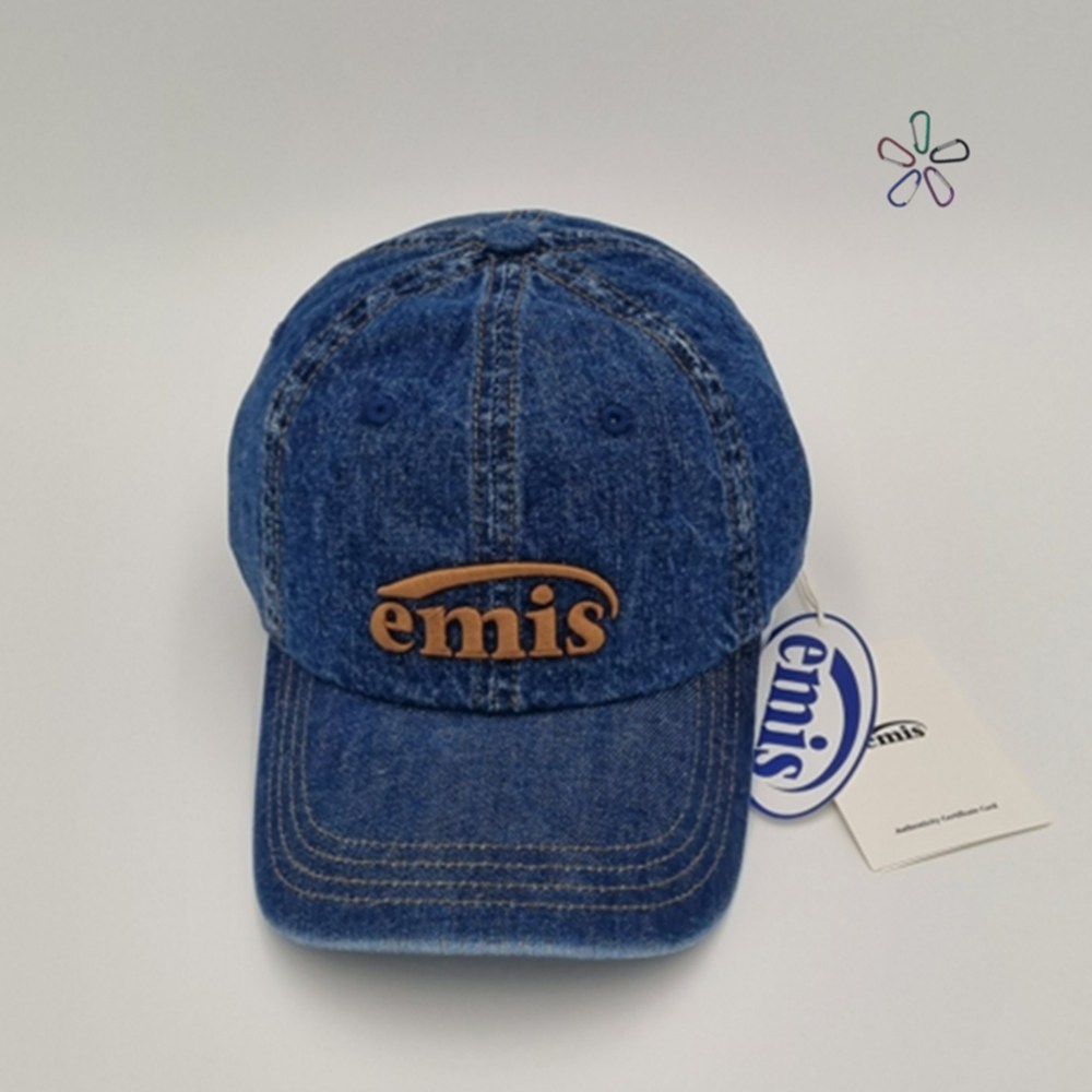 [국내 매장 정품] 이미스 원톤 워시드 데님 볼캡 ( BLUE DENIM ) + 카라비너 69,000원
