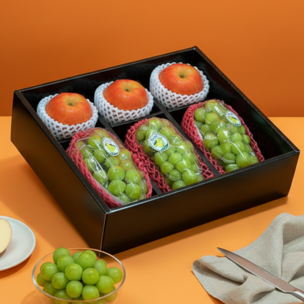 설날 선물세트 6과 초고당도 사과3, 샤인머스켓3, 1개 29,900원