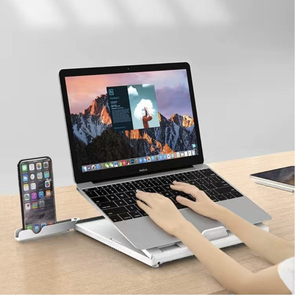 와이피 다기능 9단조절 휴대용 접이식 스탠드 받침대 각도조절 노트북 맥북 거치대 높이조절 독서대 -YP9001, 화이트, 1개 20,000원