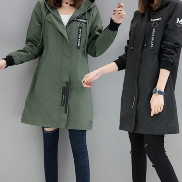여성 야상 점퍼 오버사이즈 바람막이 봄가을 여성 사파리 점퍼 데일리 캐주얼 루즈핏 미들 코트 64,100원